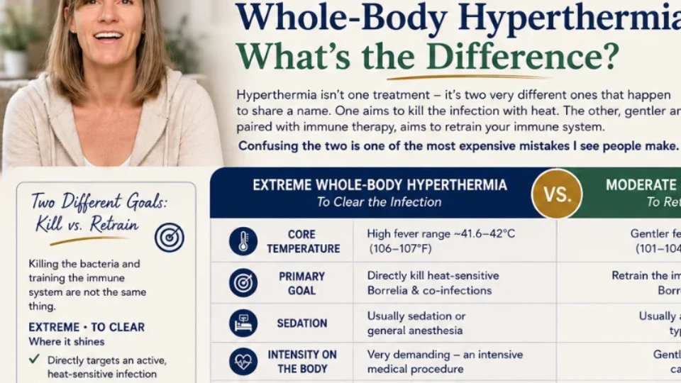 Extreme vs moderate hyperthermia for Lyme