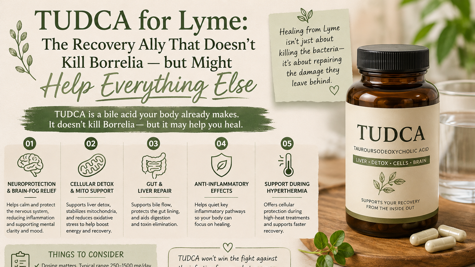TUDCA supplement for Lyme disease recovery